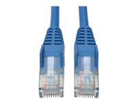 Tripp Lite 15ft Cat5e / Cat5 Snagless Molded Patch Cable RJ45 M/M Blue 15' - Cordon de raccordement - RJ-45 (M) pour RJ-45 (M) - 4.6 m - UTP - CAT 5e - moulé, sans crochet, bloqué - bleu N001-015-BL