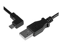 StarTech.com Câble de charge et synchronisation Micro USB de 2 m - Cordon USB-A vers Micro-B à angle gauche - M/M - 0,25 mm² - Câble USB - Micro-USB de type B (M) pour USB (M) - USB 2.0 - 2 m - connecteur à angle gauche, moulé - noir - pour P/N: USB2PCARBK, USB2PCARBKS, USBEXTAA10BK, USBEXTAA6BK, USBLT2PCARW, USBUB2PCARB USBAUB2MLA