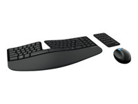 Microsoft Sculpt Ergonomic Desktop - Ensemble de clavier, souris et pavé numérique - sans fil - 2.4 GHz - français L5V-00007