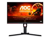 AOC Gaming 25G3ZM/BK - G3 Series - écran LED - jeux - 25" (24.5" visualisable) - 1920 x 1080 Full HD (1080p) @ 240 Hz - VA - 300 cd/m² - 3000:1 - 0.5 ms - 2xHDMI, DisplayPort - noir, rouge 25G3ZM/BK