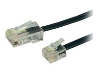 Uniformatic - Câble de téléphone - RJ-45 (M) pour RJ-11 (M) - 10 m - plat - noir 41190