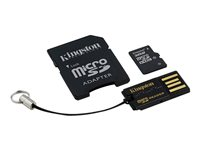 Kingston Multi-Kit / Mobility Kit - Carte mémoire flash (adaptateur microSDHC - SD inclus(e)) - 32 Go - Class 10 - micro SDHC - avec USB Reader MBLY10G2/32GB