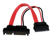 StarTech.com Adaptateur SATA Slimline de 15 cm vers SATA avec alimentation - F/M - Adaptateur ATA - Serial ATA 150/300/600 - SATA Slimline (F) pour combo SATA (M) - rouge SLSATAADAP6