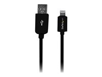 StarTech.com Câble Apple® Lightning vers USB pour iPhone, iPod, iPad de 3 m noir - Câble iPhone - Chargeur synchronisation Lightning - 3 m - Câble Lightning - Lightning mâle pour USB mâle - 3 m - noir - pour P/N: BOX4CABLE USBLT3MB