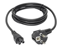 Tripp Lite 6ft 2-Prong Computer Power Cord European Cable C5 to SCHUKO CEE 7/7 Plug 2.5A 6' - Câble d'alimentation - IEC 60320 C5 pour CEE 7/7 (M) - 15 cm - moulé - noir P058-006