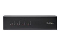 StarTech.com 4-Port Dual-Monitor DisplayPort KVM Switch, 4K 60Hz, 2x USB 5Gbps Hub Ports, 2x USB 2.0 HID Ports, Hotkey and Push-Button Switching, TAA Compliant - 3.5mm Audio, HDCP (P4DD46A2-KVM-SWITCH) - Commutateur écran-clavier-souris/audio - 4 x KVM / audio / USB - 1 utilisateur local - de bureau - Conformité TAA P4DD46A2-KVM-SWITCH