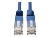 Tripp Lite 25ft Cat5e / Cat5 350MHz Molded Patch Cable RJ45 M/M Blue 25' - Cordon de raccordement - RJ-45 (M) pour RJ-45 (M) - 7.6 m - UTP - CAT 5e - moulé, bloqué - bleu N002-025-BL