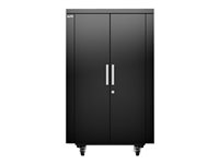 APC NetShelter CX Secure Soundproof Server Room in a Box Enclosure - Shock Packaging - Rack armoire - avec unité de distribution d'alimentation - noir - 24U - 19" AR4024SPX429