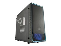 Cooler Master MasterBox E500L - Tour - micro ATX - pas d'alimentation (ATX) - noir avec bordure bleue - USB/Audio MCB-E500L-KA5N-S00