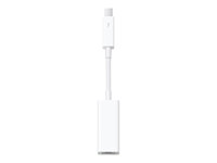 Apple Thunderbolt to Gigabit Ethernet Adapter - Adaptateur réseau - Thunderbolt - Gigabit Ethernet - pour iMac with Retina 4K display (Late 2015), with Retina 5K display (Late 2014, Late 2015, Mid 2015); Mac mini (Late 2014); Mac Pro (Late 2013); MacBook Air (Early 2015, Mid 2017); MacBook Pro (Early 2013, Early 2015, Late 2012, Late 2013, Mid 2012, Mid 2014, Mid 2015) MD463ZM/A