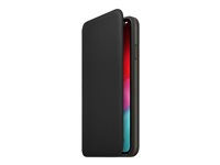 Apple Folio - Protection à rabat pour téléphone portable - cuir - noir - pour iPhone XS Max MRX22ZM/A