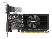 MSI GT 710 1GD3 LP - Carte graphique - GF GT 710 - 1 Go DDR3 - PCIe 2.0 x16 profil bas - DVI, D-Sub, HDMI GT 710 1GD3 LP